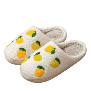 Lemon Sherpa Slippers